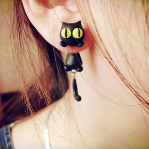 Unique Cat Earrings Cartoon Animal Jewerly Gift Earring for Women, Men, Kids